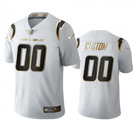 Maillot Homme Los Angeles Chargers Golden Limited Personnalisé Blanc